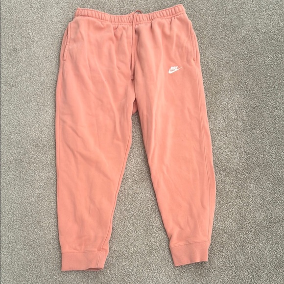 Nike Pink Jogger Sweatpants with Tapered Fit - Picture 1 of 3